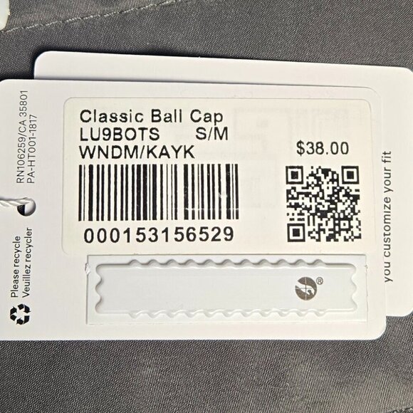 NWT Lululemon Classic Ball Cap Wordmark - S/M Windmill/Kayak Blue - Picture 4 of 4